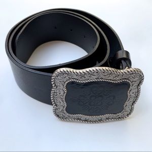 Vintage boho style Fossil black belt